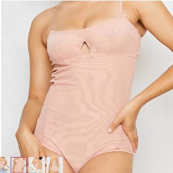 NWT Free People We Are HAH Women's Under The Wire Bodysuit Copper Rose Pink XS - Picture 1 of 13